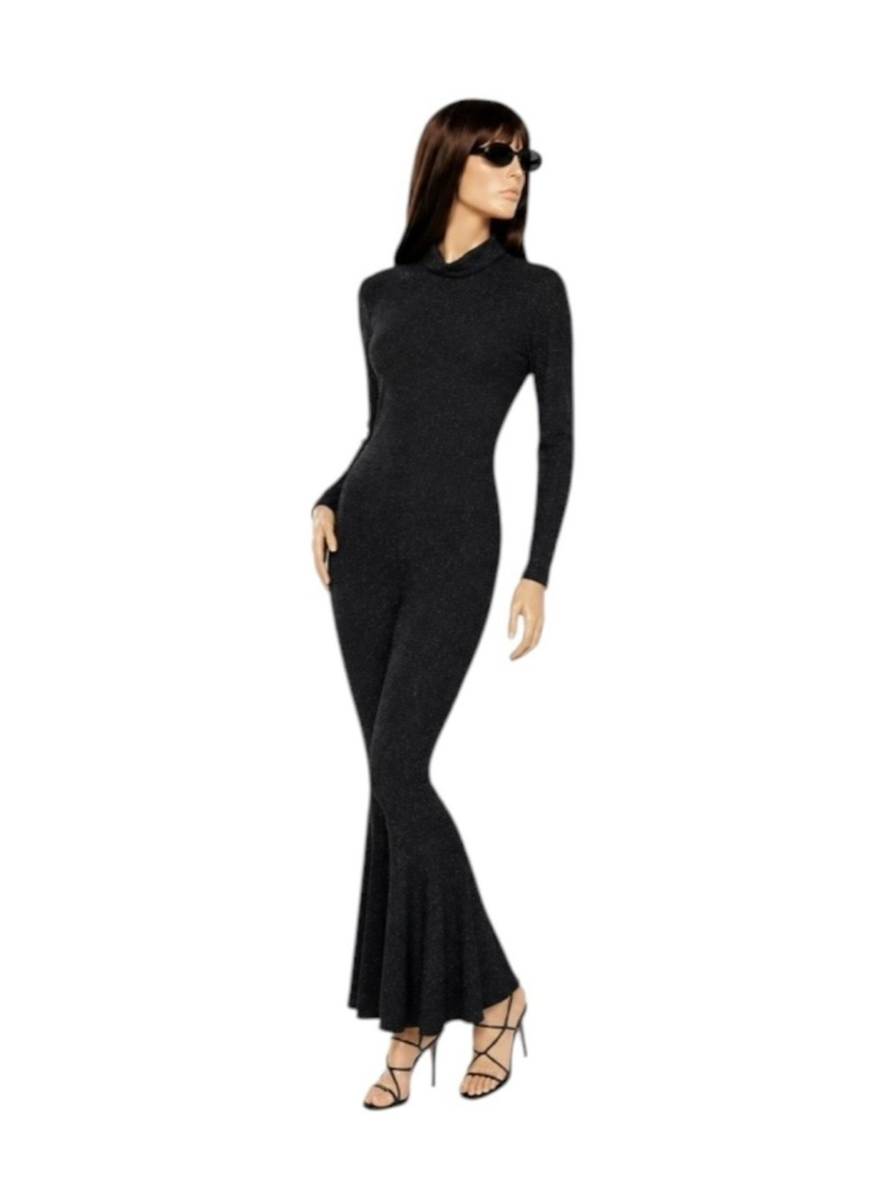 MM Massmode long sleeves Black Mermaid Stretch Jumpsuit Size M